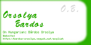 orsolya bardos business card